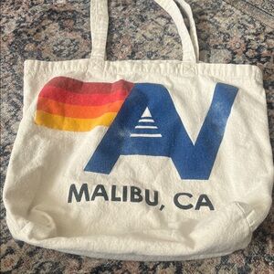 Aviator Nation Malibu, CA Canvas Tote - Blue and Multicolor